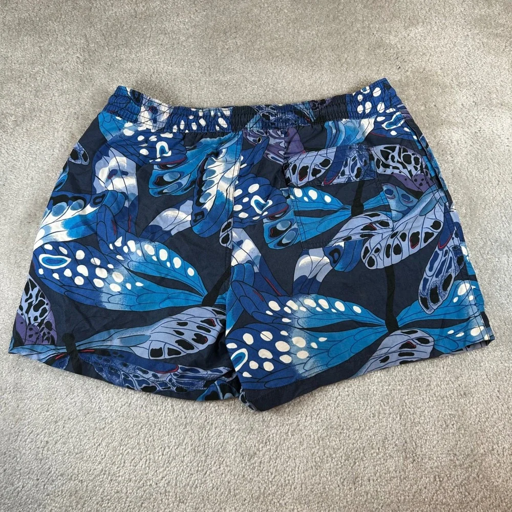 VTG Polo Ralph Lauren Swim Trunks Mens XL Blue Butterfly Wing Print Mesh Lined 5